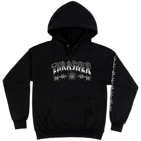 Thrasher Sweat Barbed Wire Hood Black