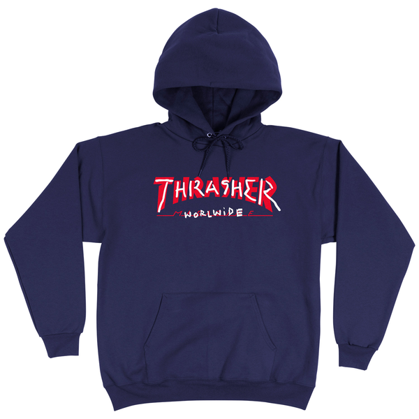 Thrasher Sweat Trademark Hood Navy