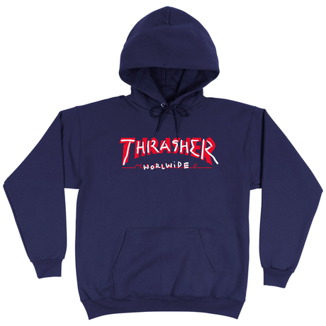 Thrasher Sweat Trademark Hood Navy