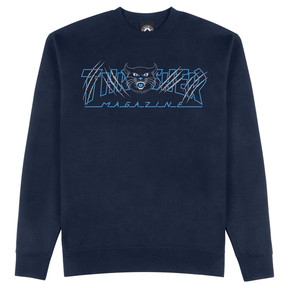 Thrasher Sweat Gato Navy Crew