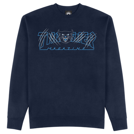Thrasher Sweat Gato Navy Crew
