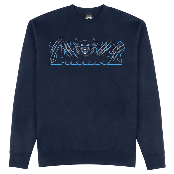 Thrasher Sweat Gato Navy Crew