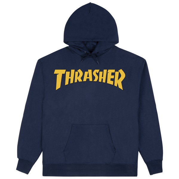 Thrasher Sweat Cover Logo Navy Hood