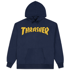 Thrasher Sweat Cover Logo Navy Hood