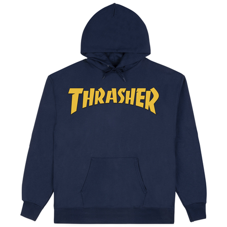 Thrasher Sweat Cover Logo Navy Hood
