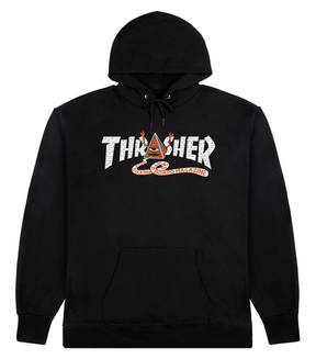 Thrasher Sweat Toy Machine Pyramid Hood Black