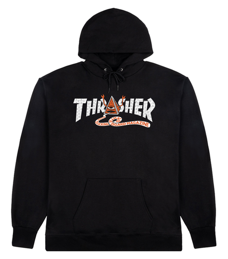 Thrasher Sweat Toy Machine Pyramid Hood Black