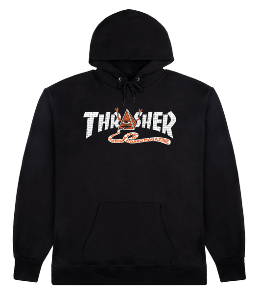Thrasher Sweat Toy Machine Pyramid Hood Black