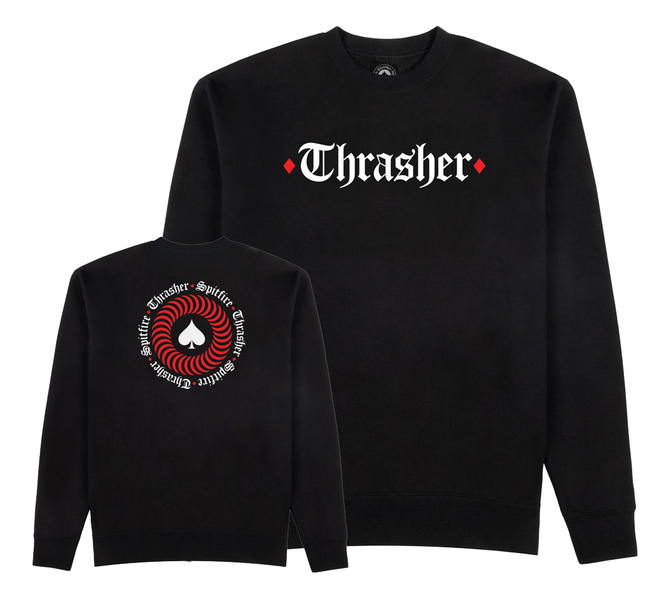 Thrasher Sweat Spitfire The End Oath Crew Black