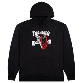 Thrasher Sweat Spitfire Thrash & Burn Hood Black