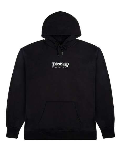 Sweat à capuche Thrasher Heavyweight Embroidered Mag Logo Black