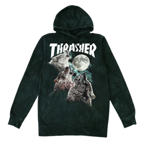 Sweat à capuche Thrasher Wolves Washed Black