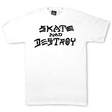 Thrasher T-Shirt Skate & Destroy White