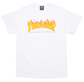 Thrasher T-Shirt Flame White