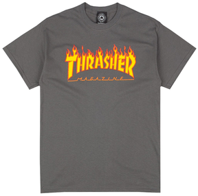 Thrasher T-Shirt Flame Charcoal