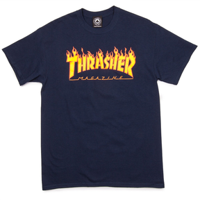 Thrasher T-Shirt Flame Navy