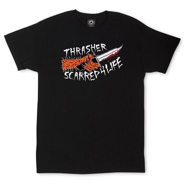 Thrasher T-Shirt Scarred Black