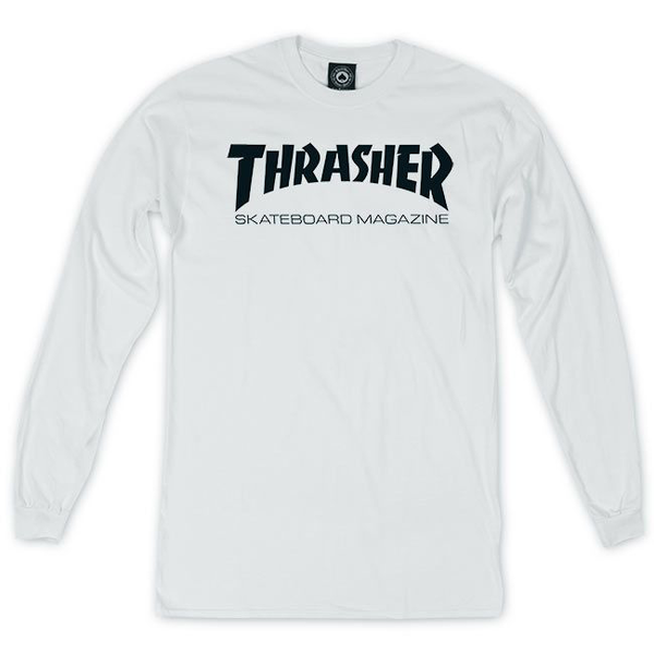 Thrasher T-Shirt Skate Mag Ls White