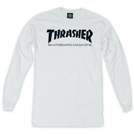 Thrasher T-Shirt Skate Mag Ls White
