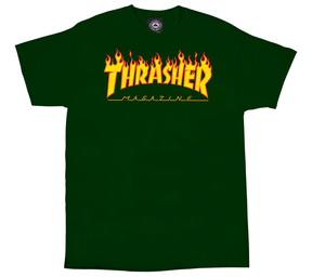 Thrasher T-Shirt Flame Forest Green