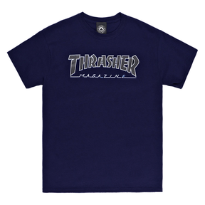 Thrasher T-Shirt Outlined Navy Black