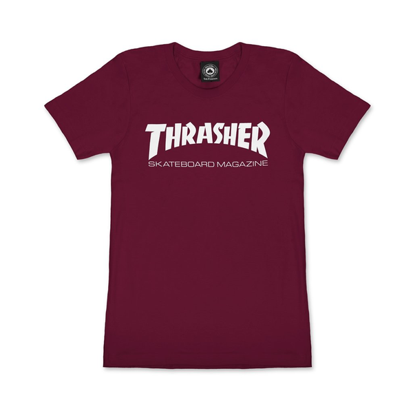 Thrasher T-Shirt Wo Skate Mag Maroon