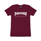 Thrasher T-Shirt Wo Skate Mag Maroon