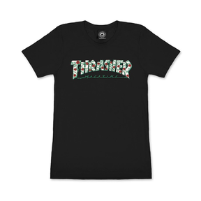 Thrasher T-Shirt Wo Roses Logo Black