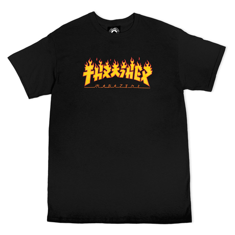 Thrasher T-Shirt Godzilla Flame Ss Black