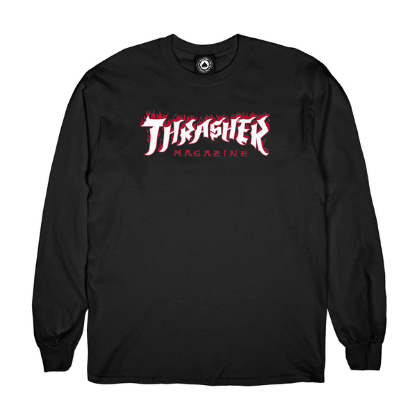 Thrasher T-Shirt Possessed Logo Ls Black