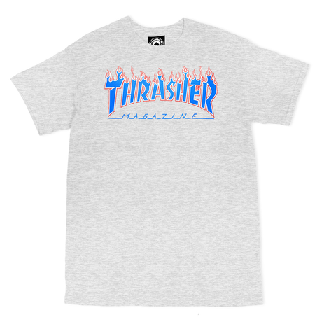 Thrasher T-Shirt Flame Ash Grey