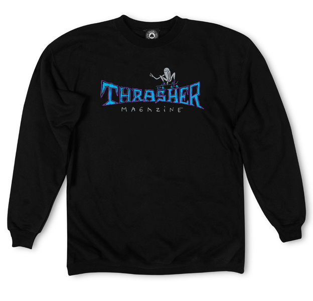 Thrasher T-Shirt Gonz Thumbs Up Ls Black