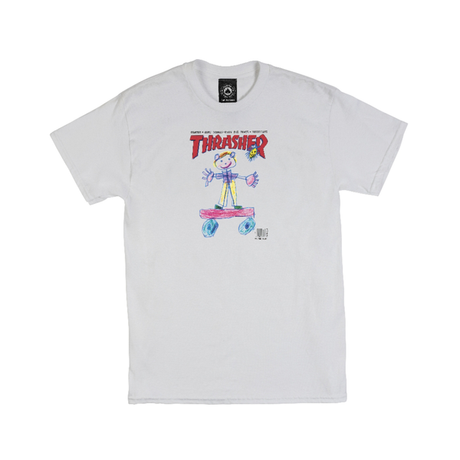 Thrasher T-Shirt Kid Cover Ss White