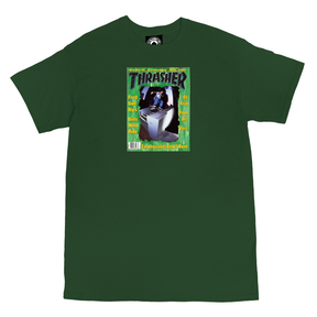 Thrasher T-Shirt Fred Gall 95 Cover Forest Green