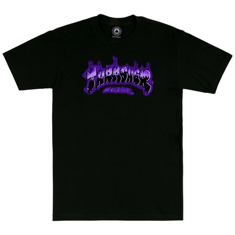 Thrasher T-Shirt Airbrush Black Purple