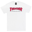 Thrasher T-Shirt Outlined White Red