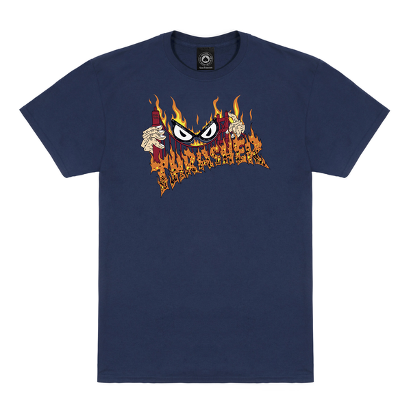 Thrasher T-Shirt Sucka Free By Neckface Navy