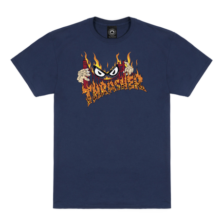 Thrasher T-Shirt Sucka Free By Neckface Navy