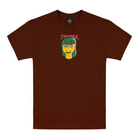 Thrasher T-Shirt Talk Shit By Gonz Maroon