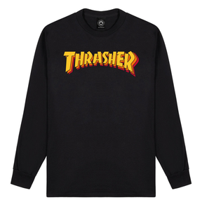 Thrasher T-Shirt Stacked Black Ls