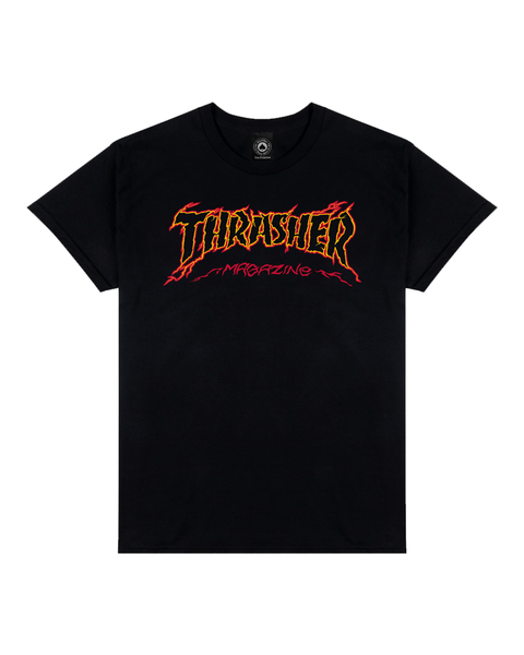 Thrasher T-Shirt Cracked By Exteenager Black