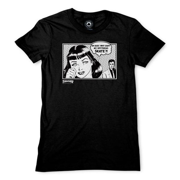 Thrasher T-Shirt Wo Boyfriend Black