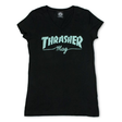 Thrasher T-Shirt Wo Mag Logo V-Neck Black