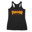 Thrasher Debardeur Wo Flame Logo Racerback Black
