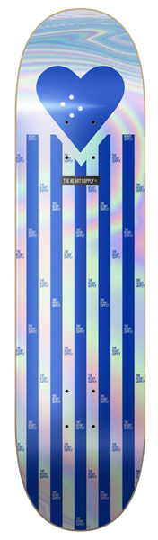 The Heart Supply Deck R7 Foil Blue Stripes 8.25
