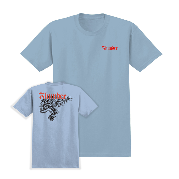 Thunder T-Shirt Screaming Skull Redux Ss Light Blue
