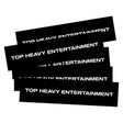 Stickers Top Heavy Big Brick Logo Noir / Blanc (lot de 5)