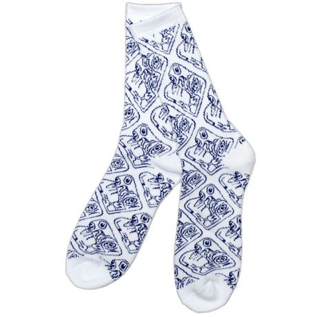 Toy Machine Socks Cubist White