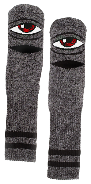 Toy Machine Socks Heather Sect Eye Heather Black
