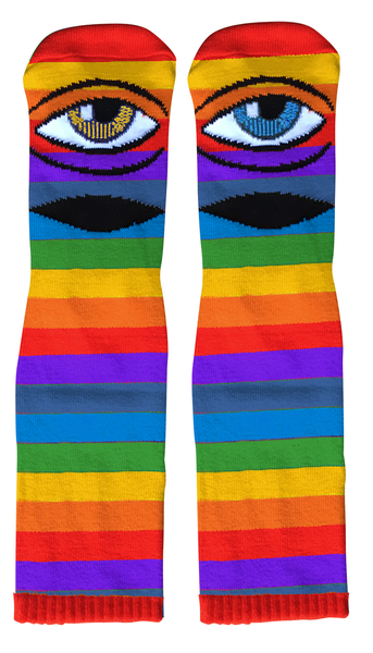 Toy Machine Socks Sect Eye Rainbow Rainbow